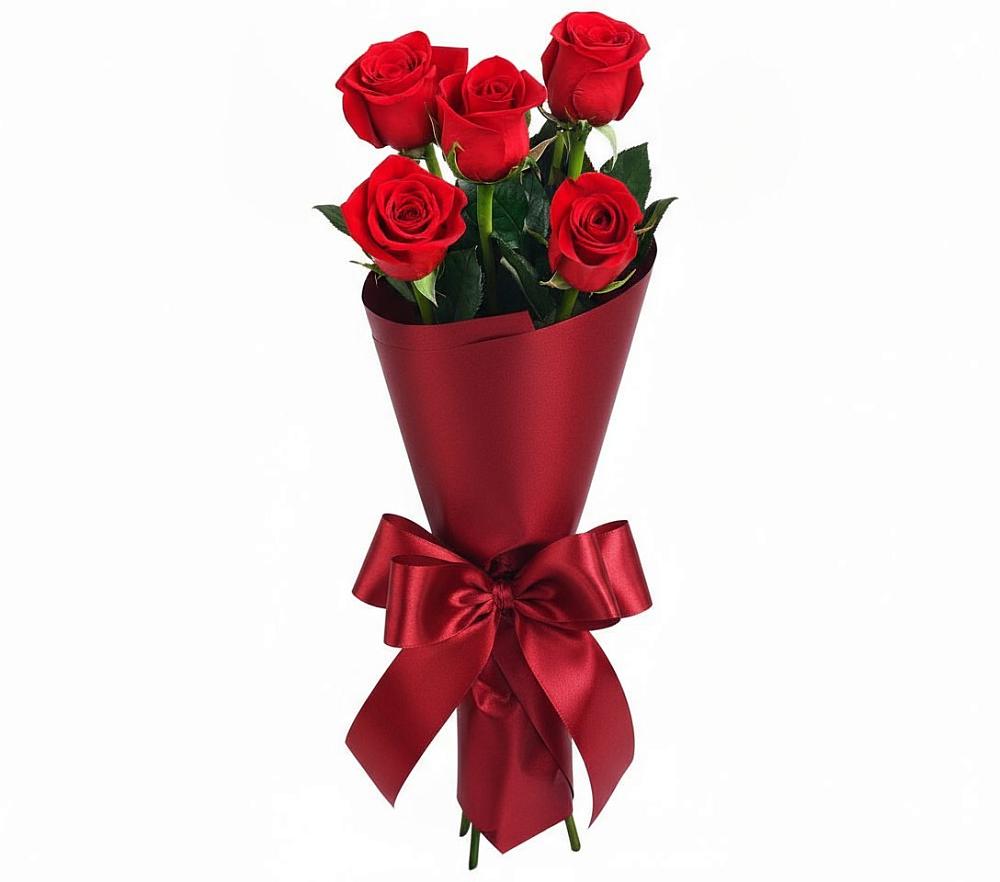 Букет 5 Красных роз Эдлесс Лав в Ботлихе