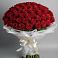 Букет 101 Красная роза Блэк Мэджик в Ботлихе