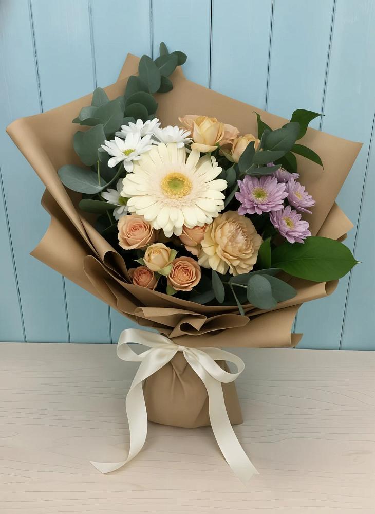 Букет цветов из: Герберы и Хризантемы в Ботлихе