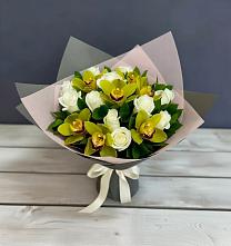 Букет цветов из:  Орхидеи и Розы в Ботлихе