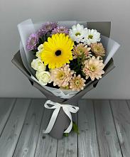Букет цветов из:  Розы, Герберы и Хризантемы в Ботлихе