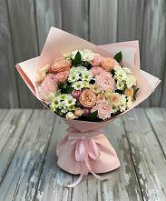 Букет цветов из:  Гвоздики, Розы и Хризантемы в Ботлихе