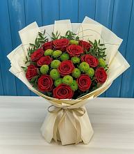 Букет цветов из:  Розы и Хризантемы в Ботлихе