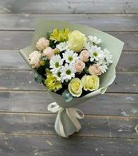 Букет цветов из:  Альстромерии, Розы и Хризантемы в Ботлихе
