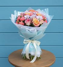 Букет цветов из:  Хризантемы и Розы в Ботлихе