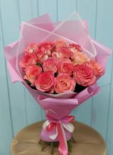 Букет 15 Розовых роз Равель в Ботлихе