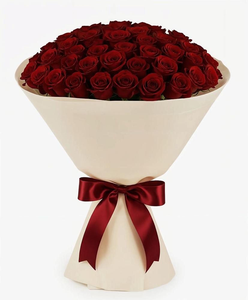 Букет 101 Бордовая роза Блэк Бакарра в Ботлихе