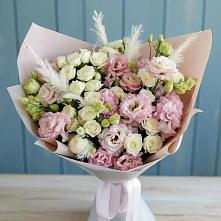 Букет цветов из:  Альстромерии и Розы в Ботлихе